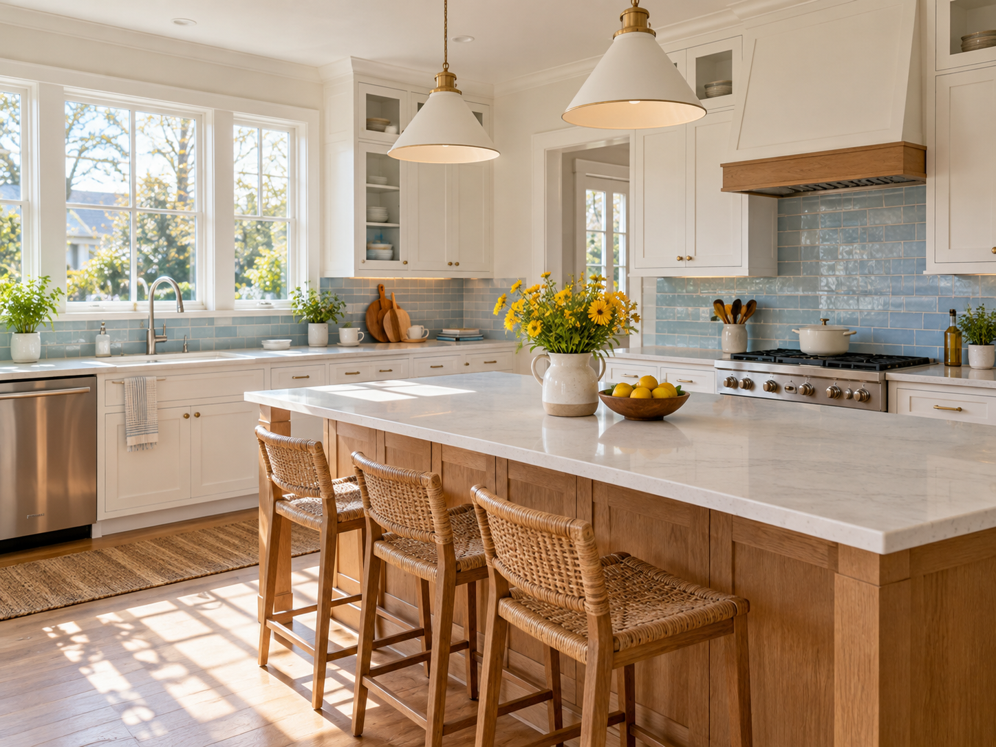 Sunlit kitchen from the Sunday Clean home cleaning website